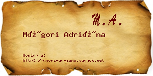 Mágori Adriána névjegykártya